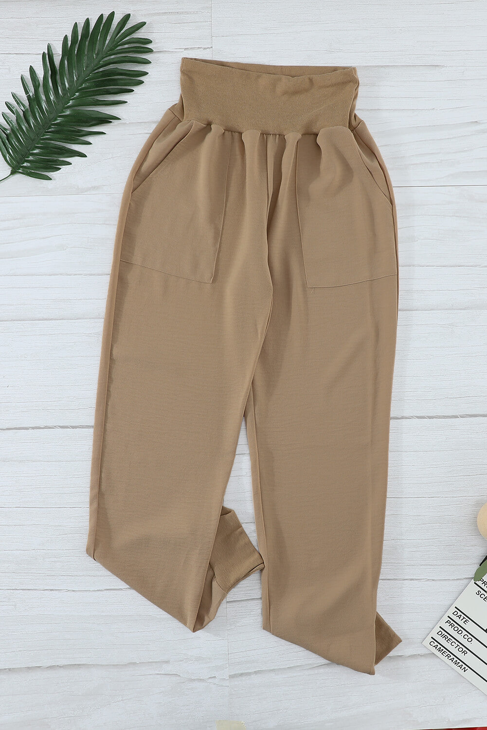 Khaki Pocketed Casual Joggers